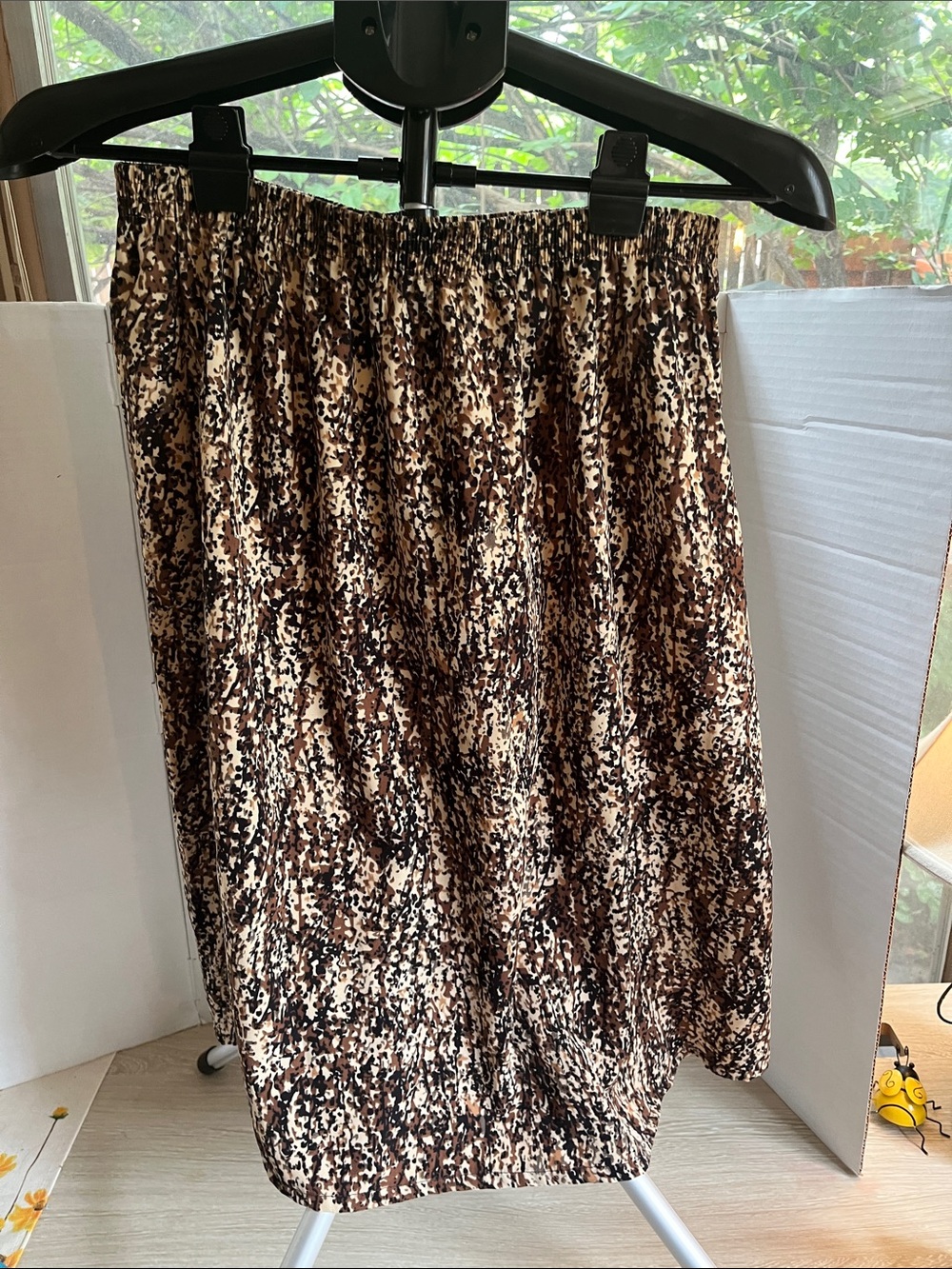 Blair Brown and Cream Speckled Midi Skirt